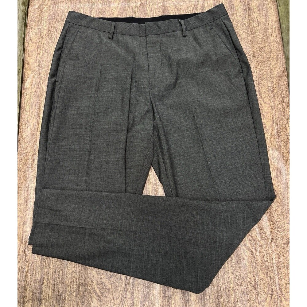 Bonobos Marzotto Athletic Fit Dress Pants Mens 34x34 Gray Italian Wool Blend